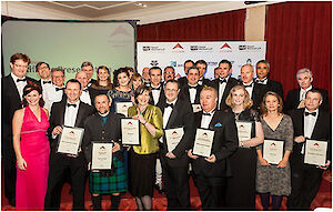 Aquatera's Senior Consultant Marcia Humes (front row second right) pictured with 2013 Energy North winners.